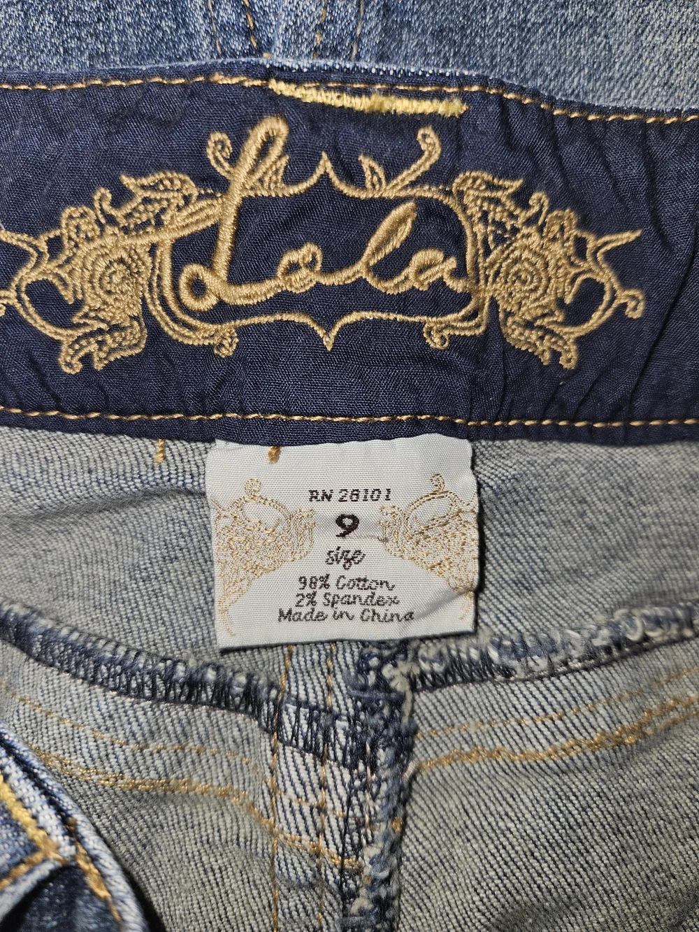 lola Blue Denim Pencil Skirt with Pocket Flap